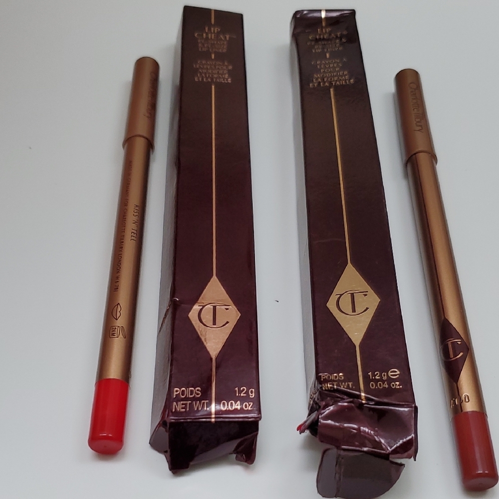 New Authentic Charlotte Tilbury Lip Cheat Lip Liner in Kiss N' Tell&Walk Of Sham